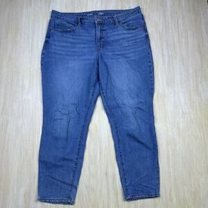 Old Navy High Rise OG Straight Secret Smooth Pocket Medium Wash Denim Jeans 16